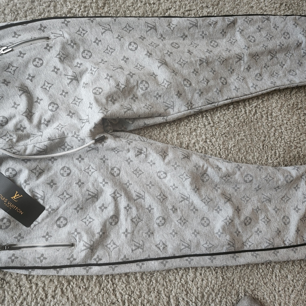 Louis Vuitton Gray Monogram Joggers
